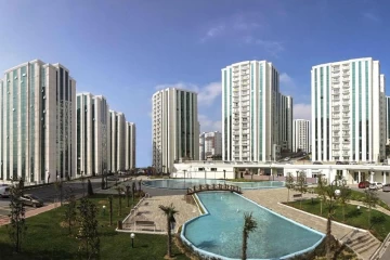 Furnished apartment for sale in Istanbul with a sea view within the Prestige Park complex