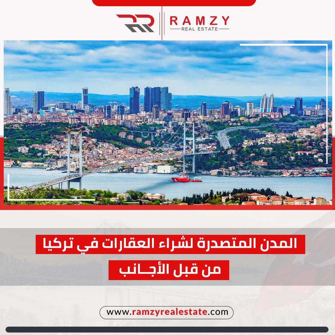 المدن المتصدرة لشراء العقارات في تركيا من قبل الأجانب